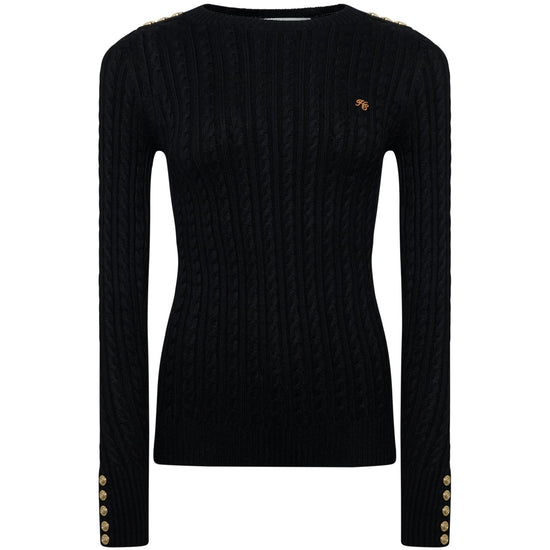 Young Ideas & Henmores -Seattle Cable Crew Knit -Black -L