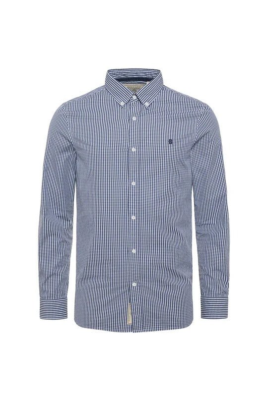 Young Ideas & Henmores - Slim Fit Button Down Shirt - Navy Gingham - M