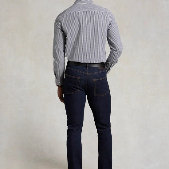 Young Ideas & Henmores - Slim Fit Button Down Shirt - Navy Gingham - M