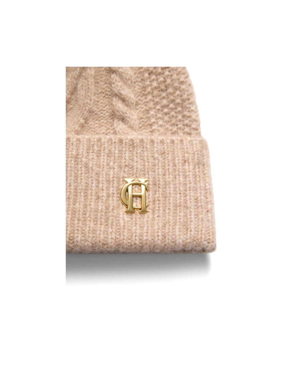 Young Ideas/Henmores - Sloane Cable Bobble Hat - Black - OS