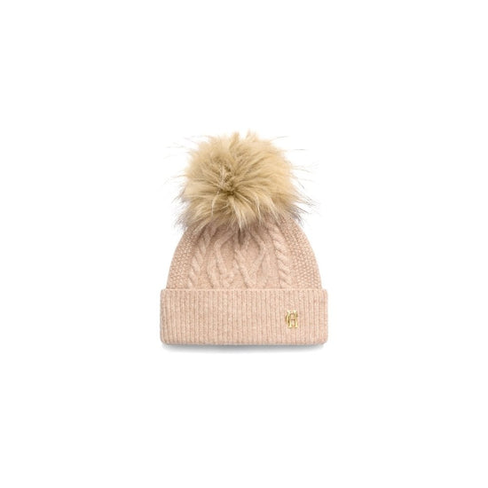 Young Ideas/Henmores - Sloane Cable Bobble Hat - Black - OS