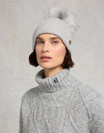 Young Ideas/Henmores - Sloane Cable Bobble Hat - Black - OS