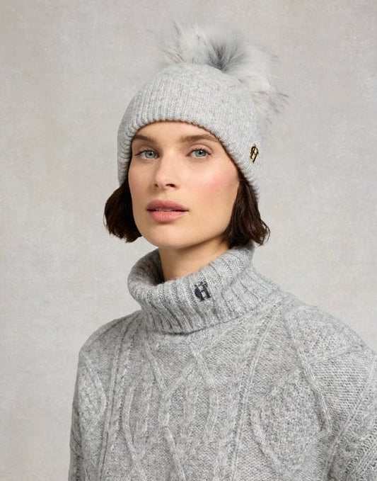 Young Ideas/Henmores - Sloane Cable Bobble Hat - Black - OS