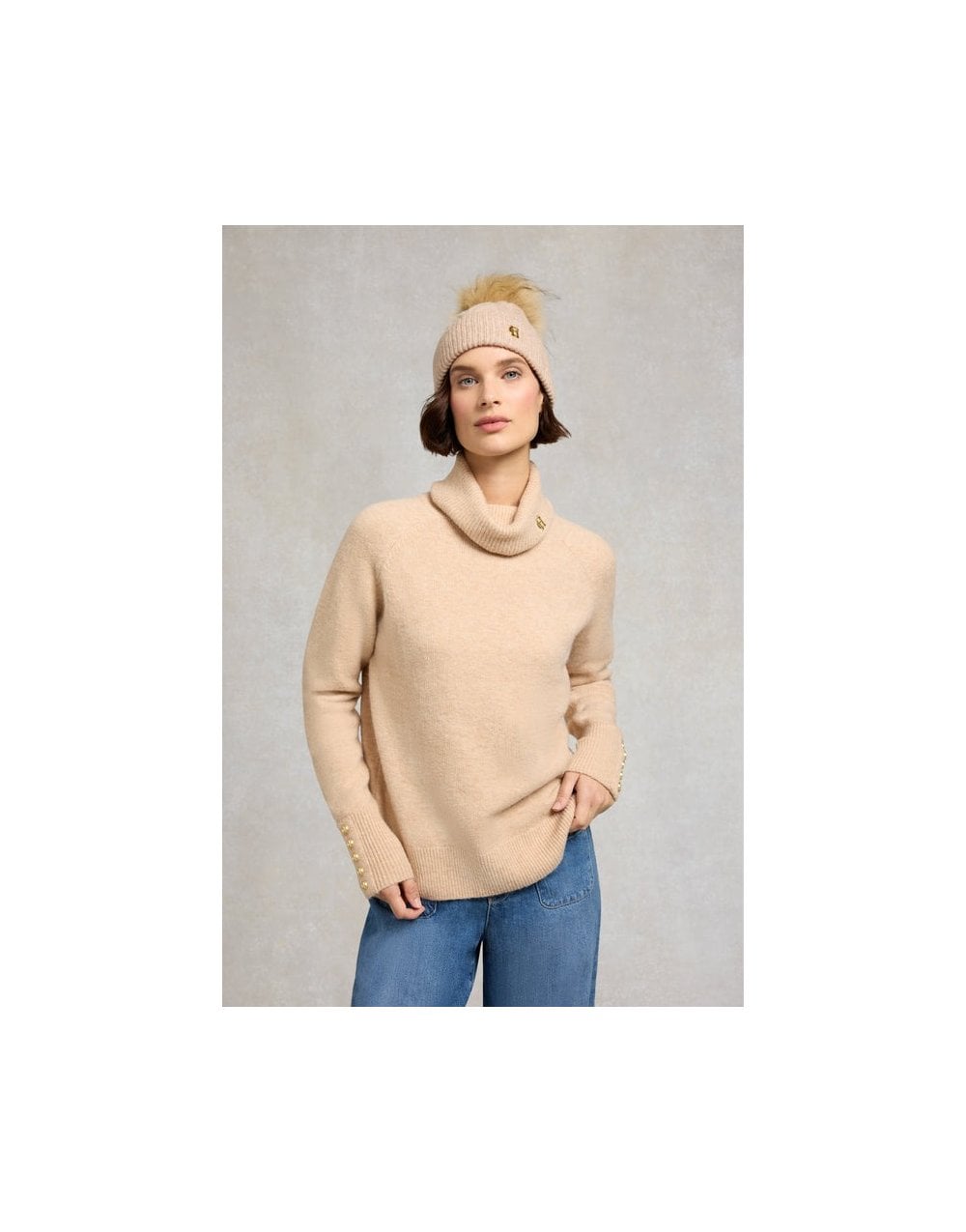 Young Ideas/Henmores - Sloane Cable Bobble Hat - Black - OS