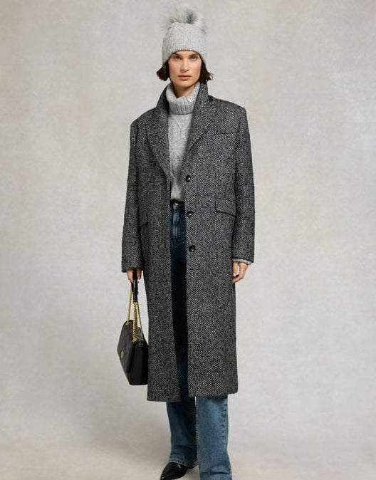 Young Ideas/Henmores - Sloane Cable Bobble Hat - Black - OS