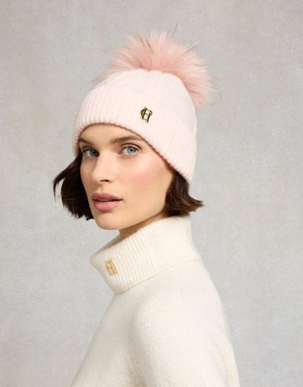 Young Ideas/Henmores - Sloane Cable Bobble Hat - Black - OS