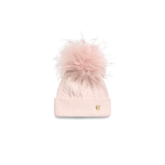 Young Ideas/Henmores - Sloane Cable Bobble Hat - Black - OS
