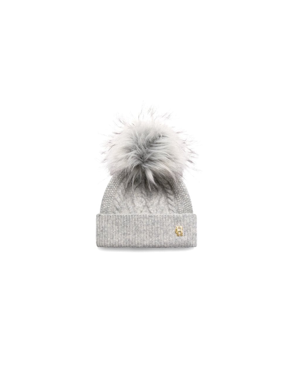Young Ideas/Henmores - Sloane Cable Bobble Hat - Black - OS