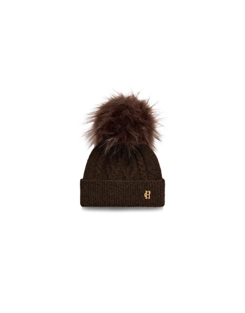 Young Ideas/Henmores - Sloane Cable Bobble Hat - Black - OS