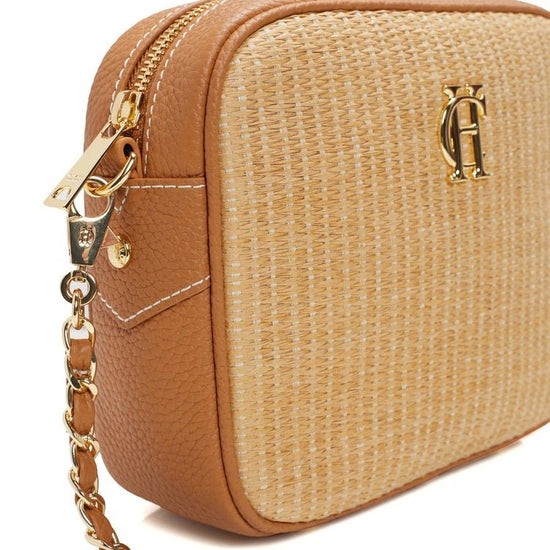 Young Ideas/Henmores - Soho Camera Bag - Tan Raffia - OS