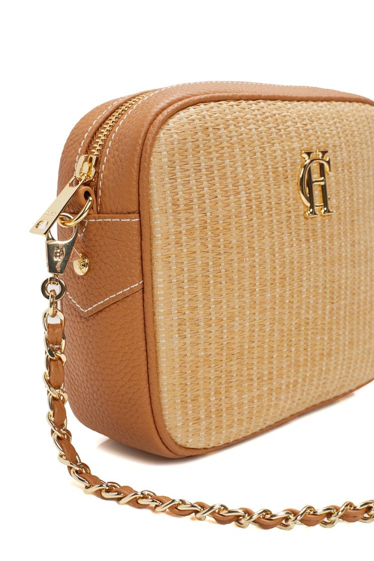 Young Ideas/Henmores - Soho Camera Bag - Tan Raffia - OS