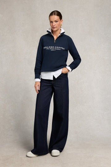 Young Ideas/Henmores - Sporting Goods Zip Henley - Ink Navy - S