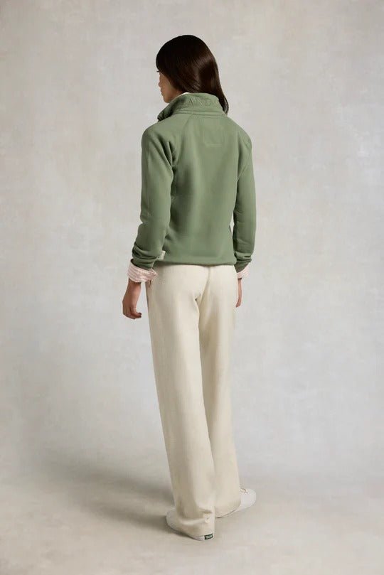 Young Ideas & Henmores - Sporting Goods Zip Henley - Sage - XS