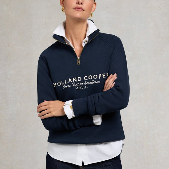 Young Ideas/Henmores - Sporting Goods Zip Henley - Ink Navy - S