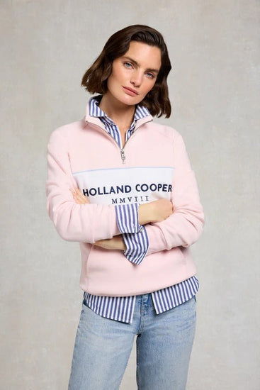 Young Ideas & Henmores - Sporting Heritage Zip Henley - Pink - XS