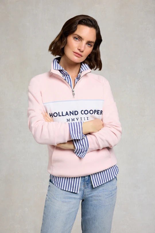 Young Ideas & Henmores - Sporting Heritage Zip Henley - Pink - XS