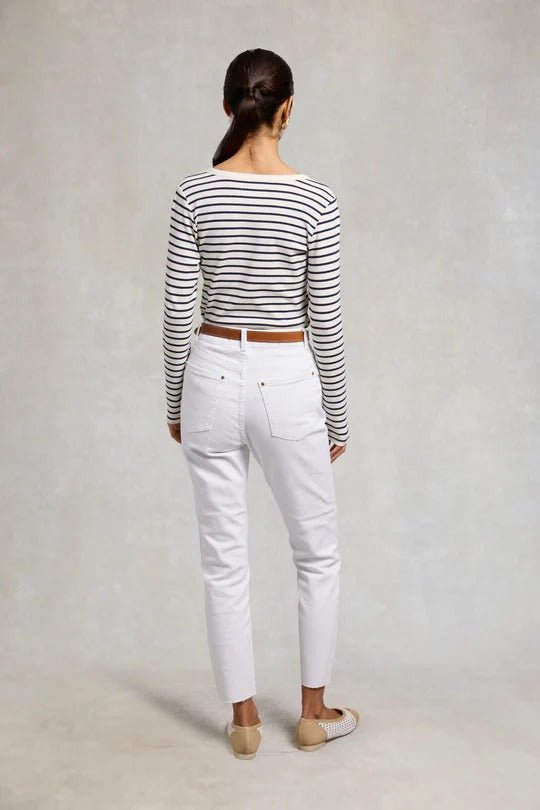 Young Ideas & Henmores - Striped Grandad Top - Ink Navy - XS