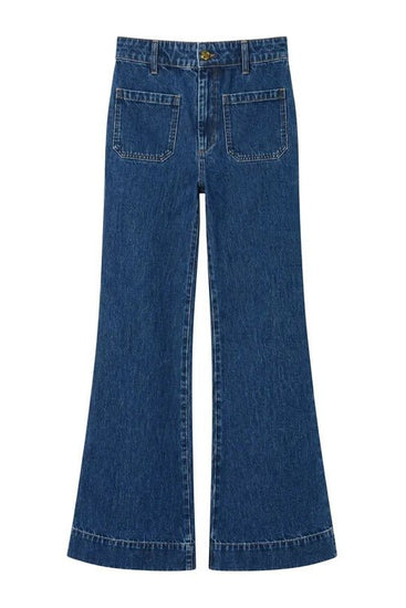 Young Ideas & Henmores -Tailored Flared Jean -Mid Denim -10R