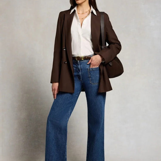 Young Ideas & Henmores -Tailored Flared Jean -Mid Denim -10R