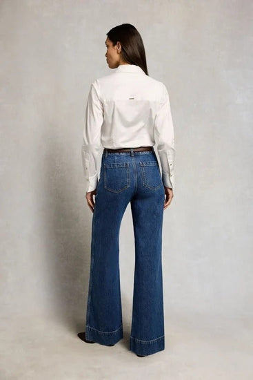 Young Ideas & Henmores -Tailored Flared Jean -Mid Denim -10R