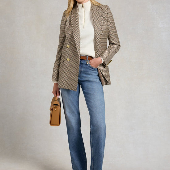 Young Ideas/Henmores - Tori Quarter Zip Knit - Natural - XS