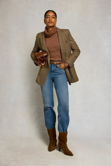 Young Ideas & Henmores -Tori Roll Neck Knit -Latte -L