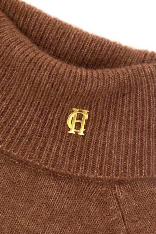 Young Ideas & Henmores -Tori Roll Neck Knit -Latte -L