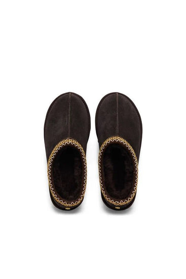 Young Ideas & Henmores -Ultra Low Shearling Mule -Chocolate -4
