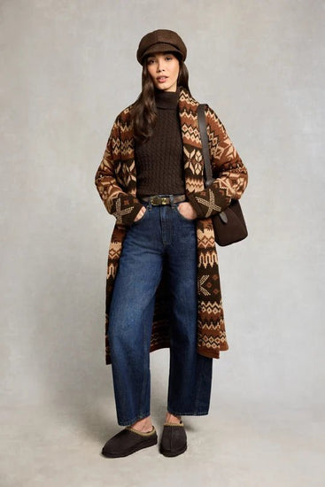 Young Ideas & Henmores -Ultra Low Shearling Mule -Chocolate -4