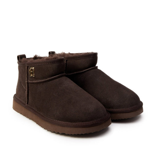 Young Ideas/Henmores - Ultra Mini Shearling Boot - Chocolate - 6