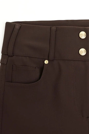 Young Ideas & Henmores -Windsor Contour Flare Trouser -Chocolate -10R