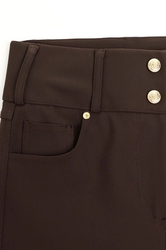Young Ideas & Henmores -Windsor Contour Flare Trouser -Chocolate -10R