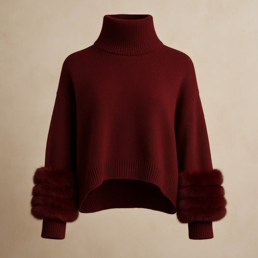 Young Ideas & Henmores -The Belmont Jumper -Burgundy -OS