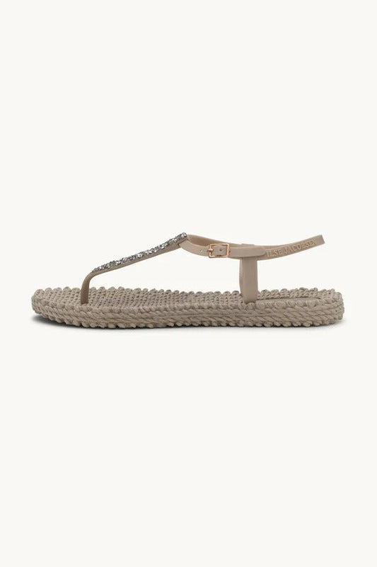 Young Ideas & Henmores - Flip Flop with Multicoloured Crystals - Brown - 4