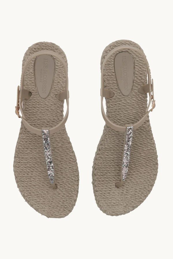 Young Ideas & Henmores - Flip Flop with Multicoloured Crystals - Brown - 4