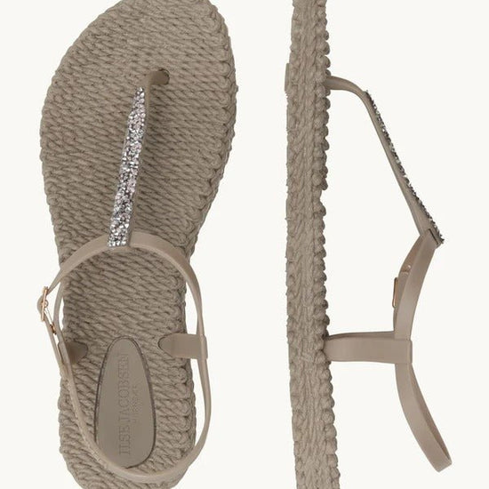Young Ideas & Henmores - Flip Flop with Multicoloured Crystals - Brown - 4