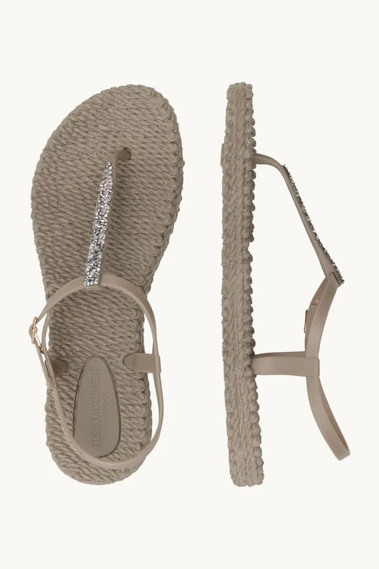 Young Ideas & Henmores - Flip Flop with Multicoloured Crystals - Brown - 4
