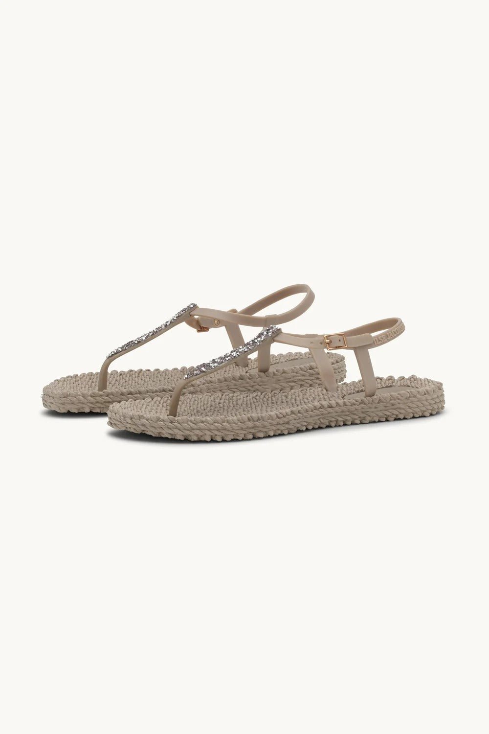 Young Ideas & Henmores - Flip Flop with Multicoloured Crystals - Brown - 4