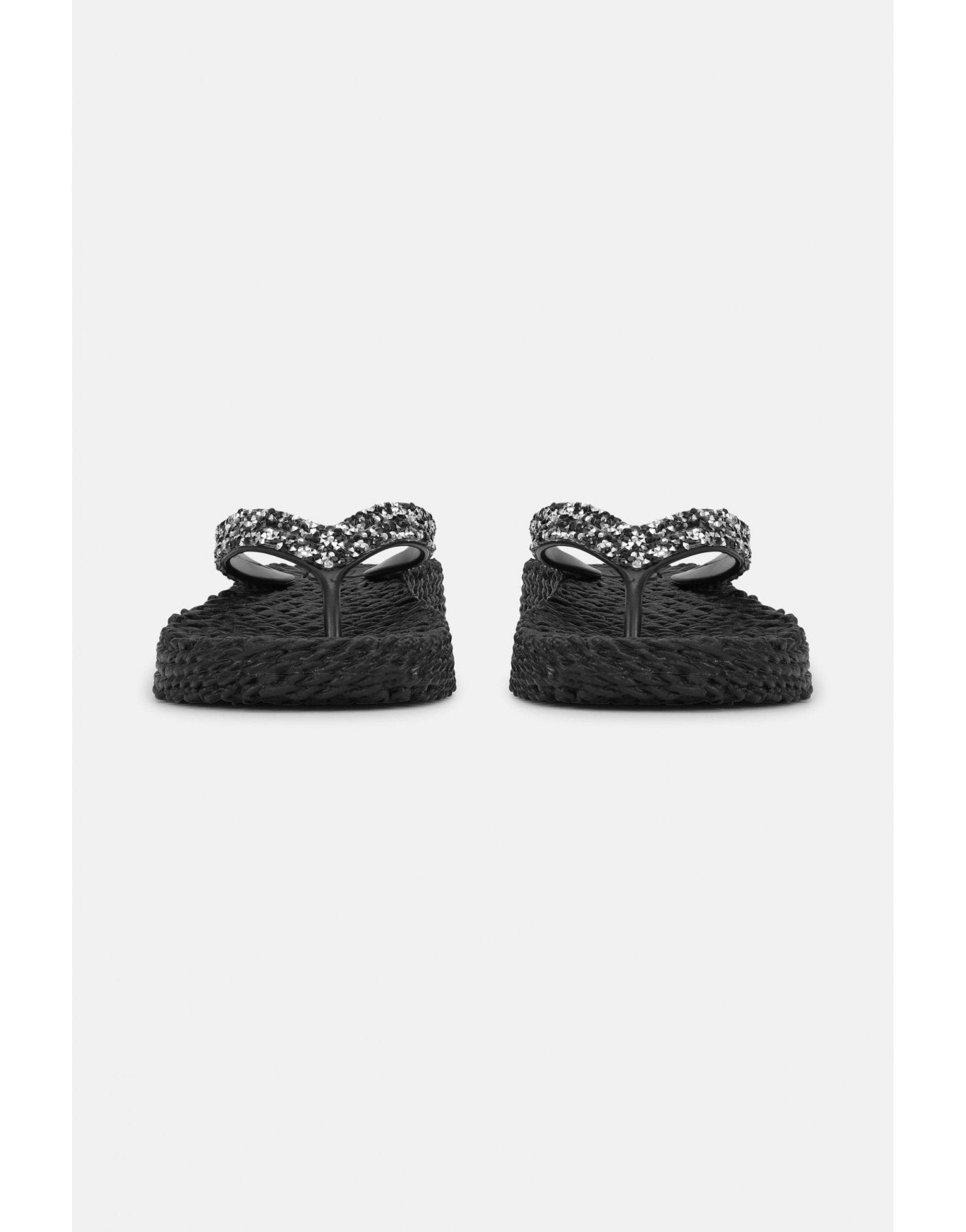 Young Ideas/Henmores - Platform Flipflop with Crystals - 001 Black - 4