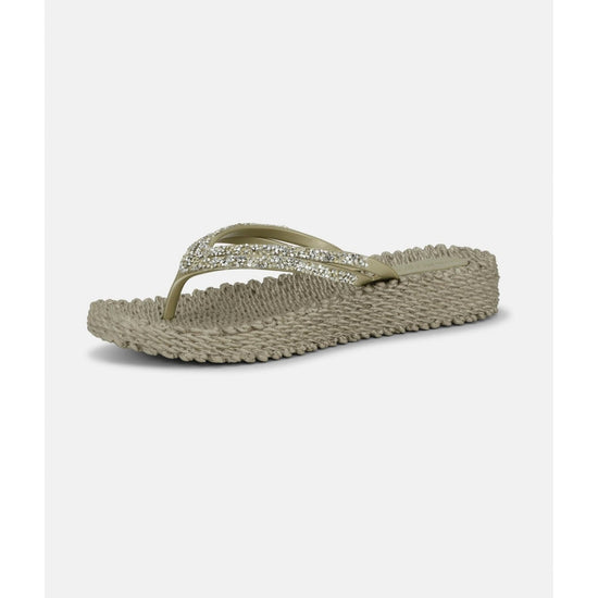 Young Ideas/Henmores - Platform Flipflop with Crystals - 001 Black - 4