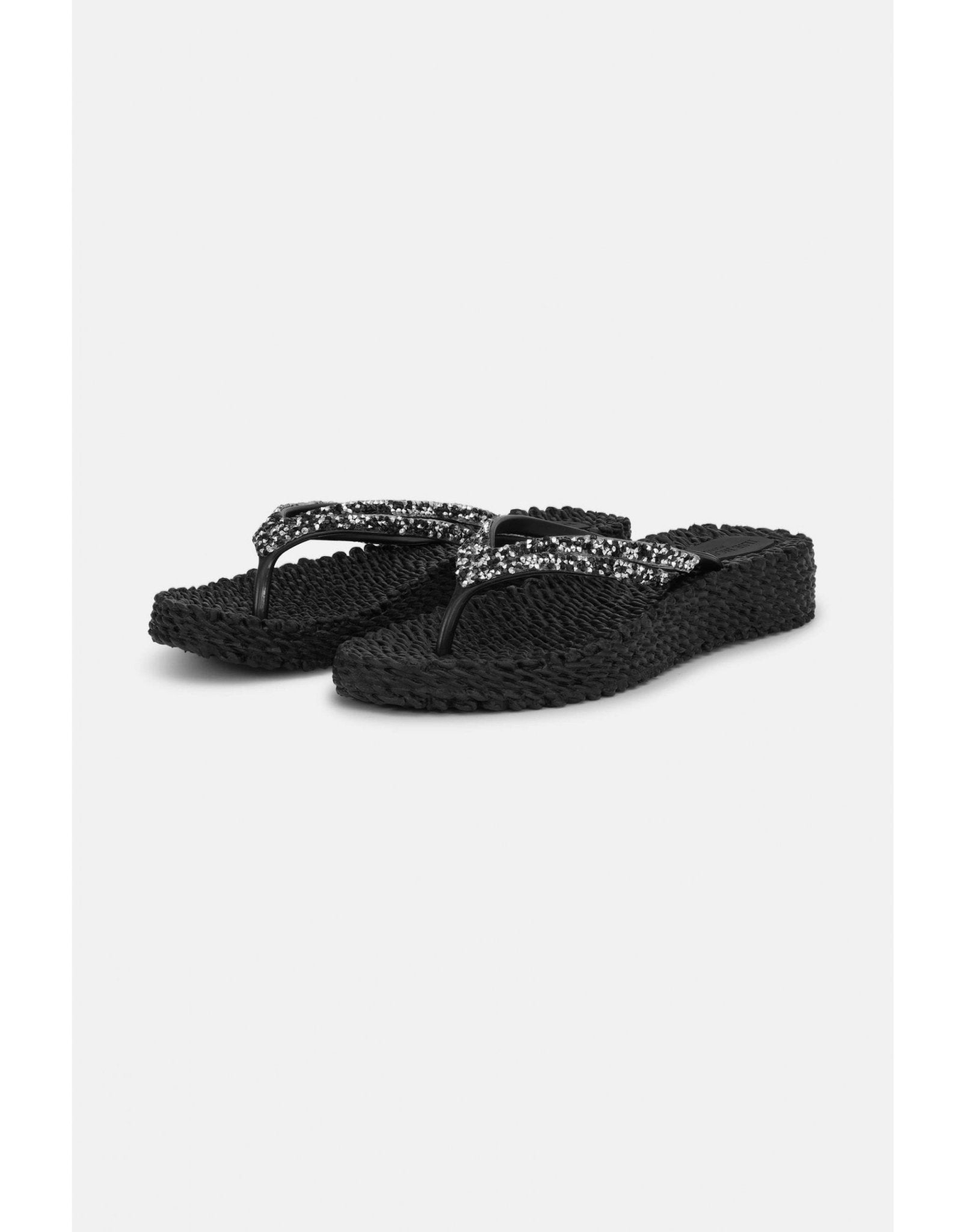 Young Ideas/Henmores - Platform Flipflop with Crystals - 001 Black - 4
