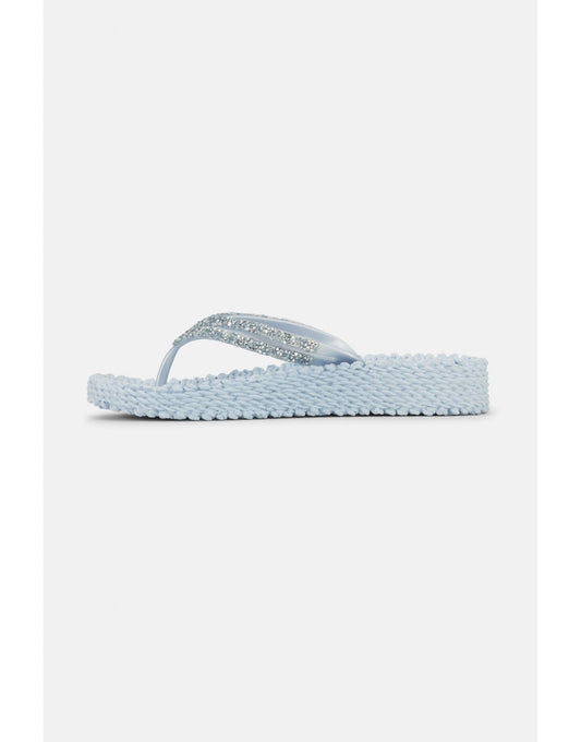 Young Ideas/Henmores - Platform Flipflop with Crystals - 001 Black - 4