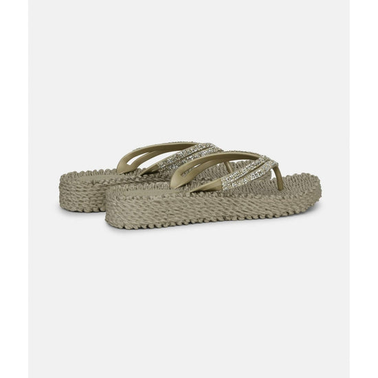 Young Ideas/Henmores - Platform Flipflop with Crystals - 001 Black - 4