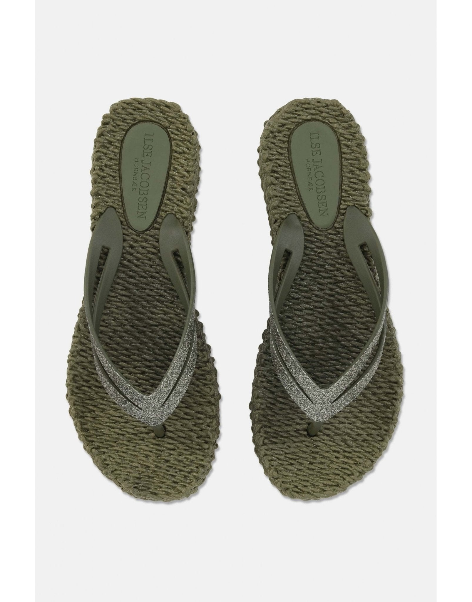 Young Ideas/Henmores - Platform Flipflop with Glitter - 410 Army - 4