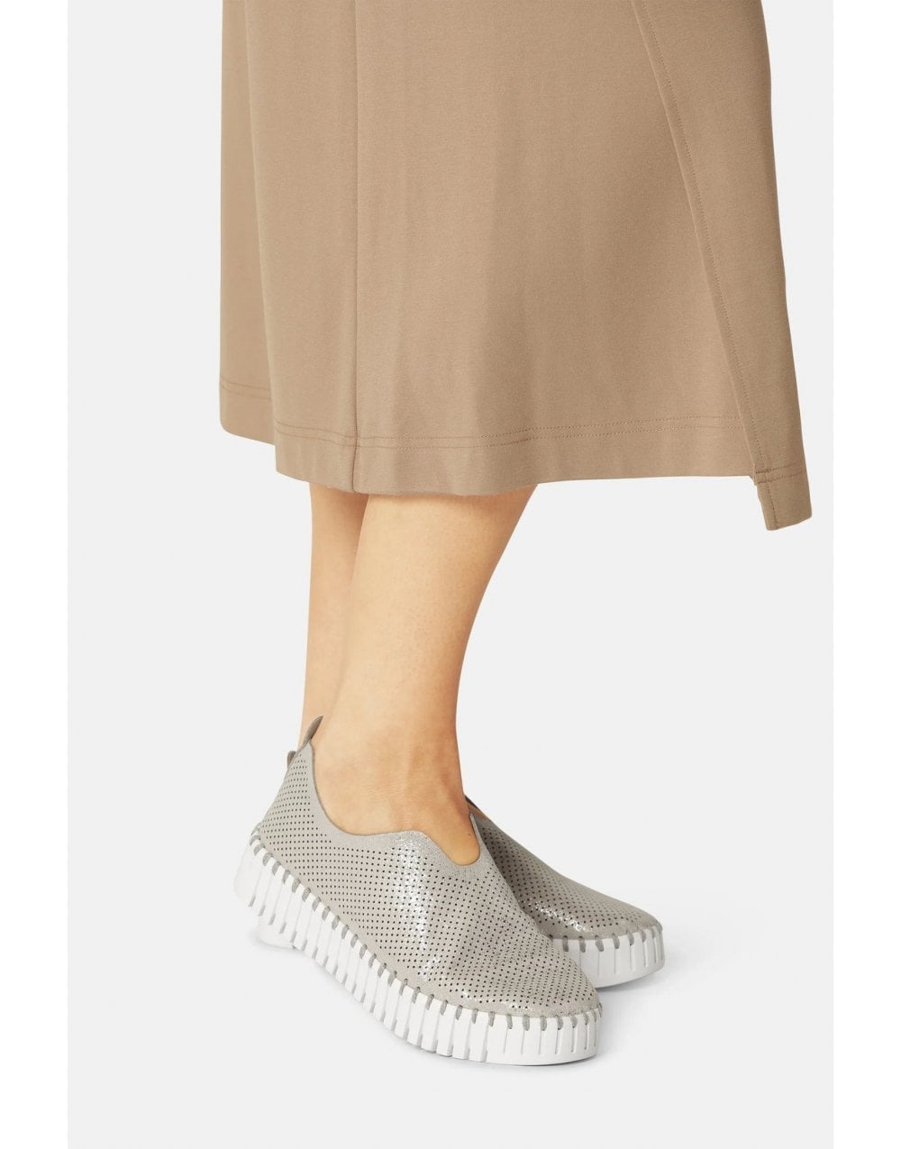 Young Ideas/Henmores - Pull on Shoe with Glitter - 710100 Silver White - 4