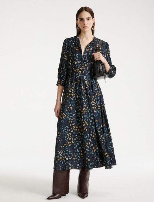 Fulcro Pebble Tie Waist Midi Dress