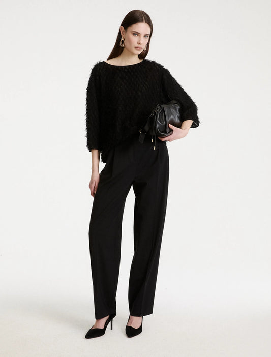 Barca Feathered 3/4 Sleeve Blouse