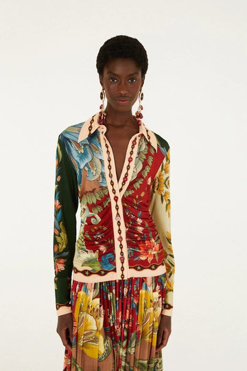 Lunar Boho Multicolor Jersey Blouse