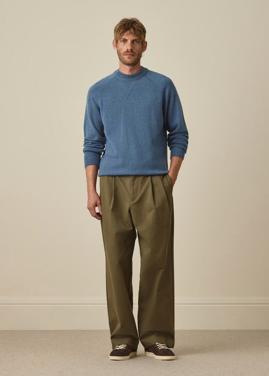 Stripe Stamp Crew Neck Jumper