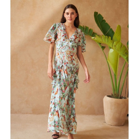 Young Ideas/Henmores - Aster Silk Crystal Front Dress - Zebra Multi - XS